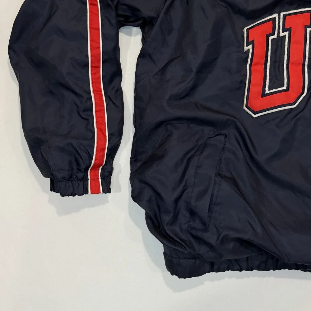 Vintage 90s Steve & Barry’s USA Pullover Windbreaker Jacket XL Navy Red White